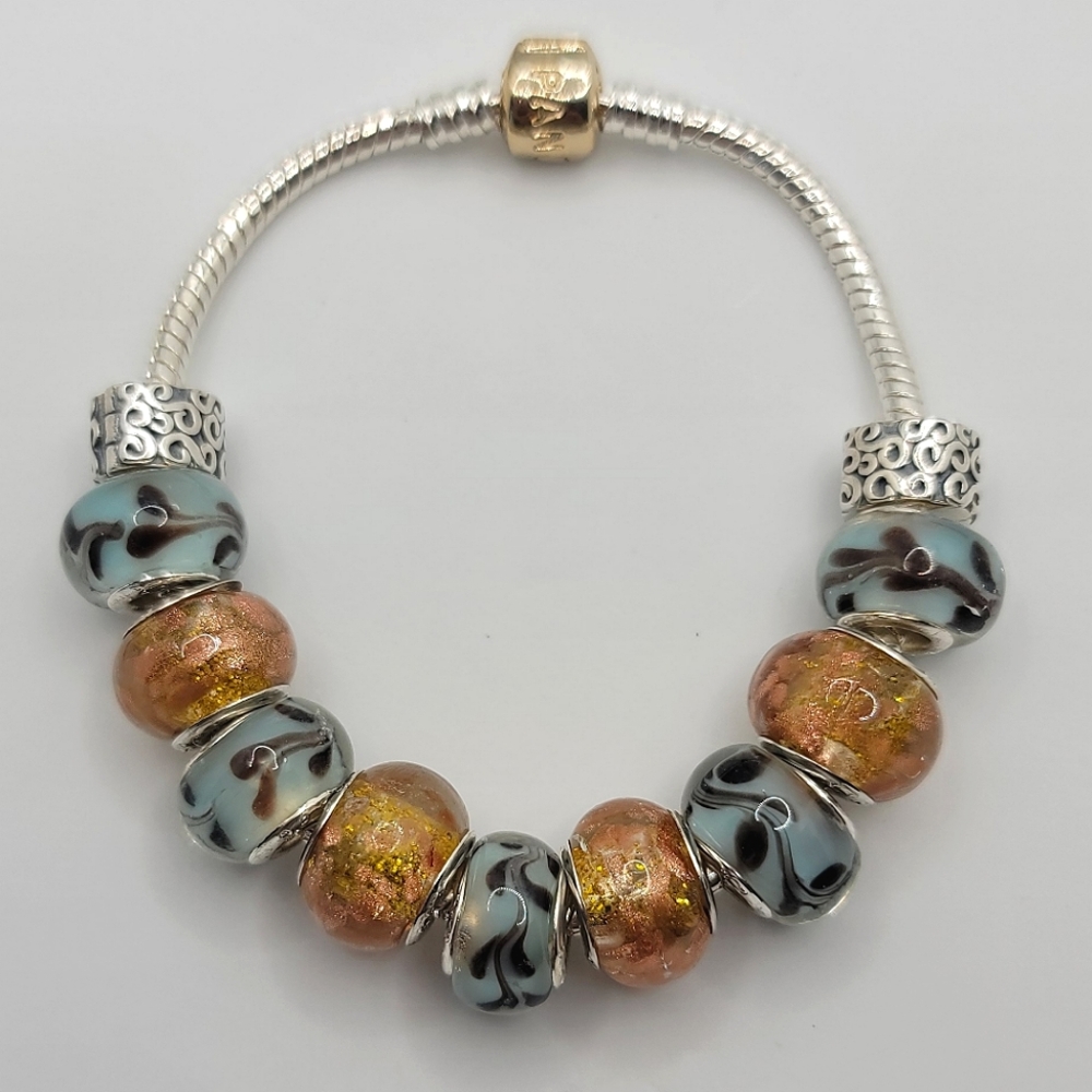 Pandora Sterling/14k Gold Bracelet